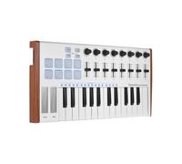 Generic Compact 25-Key MIDI Keyboard Controller with RGB Backlit Trigger Pads for Music Production and Recording