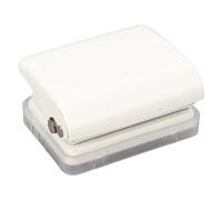 Generic Compact 3 Hole Puncher Manual for B4 B5 A5 Paper 5 Sheets with Clear Scales White for Office Crafting Photo Albums