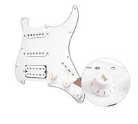 Generic Compact 3-ply SSH Loaded White Pearl Pickguard Humbucker Pickups Set for ST Electric Guitar Durable Solid Construction Easy to Mount Plastic Copper (Genericyf6zh78x2k-I2335W)