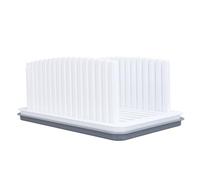 Generic Compact Adjustable Bread Slicing Guide Easy- Crumb Tray Loaf Cutter - Ideal for Homemade Bread, Bagels, Cakes