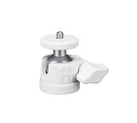 Generic Compact Ball Head Tripod Mount with 360° Rotation for DSLR Cameras and Action Cameras in Aluminum Alloy for Social Media Influencers 36 X 47mm (White)