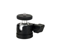 Generic Compact Ball Head Tripod Mount with 360° Rotation for DSLR Cameras and Action Cameras in Aluminum Alloy for Social Media Influencers 36 X 47mm (Black)