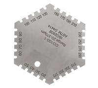 Generic Compact Hexagonal Wet Film Card 20-370um Thickness, Rust-Resistant Wet Film Comb for Paint Coating Thickness Measurement, Tools for Construction, Adhesives