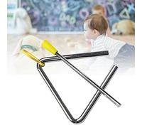 Generic Compact Manual Percussion Triangle with, Durable Metal Triangular Instrument for Early Childhood Education, Suitable for School Music Classrooms (4 Inch (102mm ID, 3.8mm Thickness))