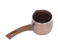 Generic Compact Non Stick Milk Pan Mini Coffee Pot Aluminum Alloy for Melting Chocolate Heating Milk 8cm for Outdoors (Coffee)
