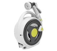 Generic Compact Portable Hose Reel Efficiently Organizes Garden Hose for Balcony Courtyard, ABS Compact Storage Reel with Water Sprinkler for Outdoor Use