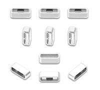 Generic Compatible Watch Strap Fasteners Skin-Friendly Silicone Secure Rings Band Keepers for Fenix 5X Vivoactive 4s 26mm Black 10Pcs (22mm)