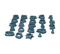 Generic Complete Polymer Clay Cutters Set with Various Earring Hooks and Shapes Easy-to-Use Kit for Clay Jewelry Making Ideal for Beginners and Craft Lovers