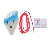 Generic Conch Ocarina Locket Of The Lid Conch Shape Ocarina Adorable Beginners Practice Wind Instrument 6-holes Ceramics Sky-blue