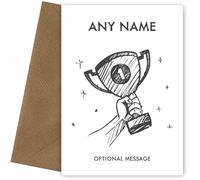 Generic Congratulations Cards - Winners TROPHY - Say congrats for degree/GCSE results, new job, new baby, driving test, wedding or as an exam congratulations card