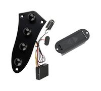 Generic Control Board for Bass Guitar with Prewired Setup and Wiring Kit, Black