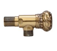 Generic Copper Angle Valve G1/2 Faucet Angle Valve High Temperature and Pressure Proof Compact Size Wide Compatibility for Bathroom Renovation (C)