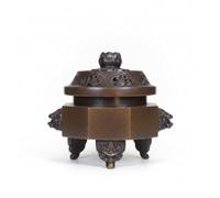 Generic Copper Antique Bronze Finish Brass Censer Urn Altar Piece With Layered Look Shaped Finial And Pierced Cover suitable for home decoration meditation room contemplation giving