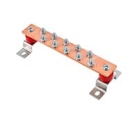 Generic Copper Grounding Busbar Easy Installation Equipotential Connecting Busbar Heavy Duty Grounding Terminal Bar for Equipment Rooms, Server Cabinets, 3x40x250mm