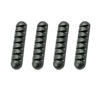 Generic Cord Storage Organizer Cable Management Accessories 4Pcs Silicone 7-Hole Design for Desktop Use and Cable Cleanup in Black