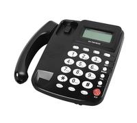 Generic Corded Telephone Multifunctional Hands-Free Calling Clear Speakerphone Caller ID for Business Home School Black