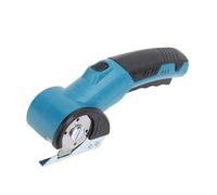 Generic Cordless Electric Scissors Low Noise Powerful Rotating Cutter for Carpet Leather Blue, Applicable for Sewing Boards, Fabrics, Soft Leather, Linen
