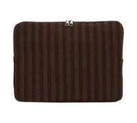 Generic Corduroy Striped Laptop Sleeve Bag Slim Padded Carrying Case | Corduroy exterior soft lining thick padding protects devices versatile slim design fits 11-16in