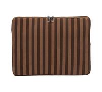 Generic Corduroy Striped Laptop Sleeve Bag Slim Padded Carrying Case | Corduroy exterior soft lining thick padding protects devices versatile slim design fits 11-16in
