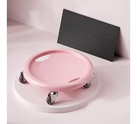 Generic Core Slider Ab Workout Sliding Disc for Enhanced Abdominal Exercise At Home Gym, Slip Proof with 4 Rollers for Flexibility, Lightweight and Sturdy for Portability (Pink)