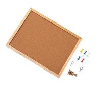 Generic Cork Bulletin Board Corkboard Tack Board Kitchen Office Vision Board Wall Decor Wooden Decorative Hanging Bulletin Board, 30x40cm