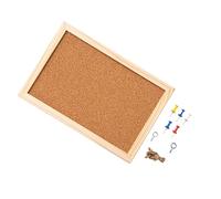Generic Cork Bulletin Board Corkboard Tack Board Kitchen Office Vision Board Wall Decor Wooden Decorative Hanging Bulletin Board, 20x30cm