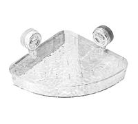 Generic Corner Shower Caddy, Clear, Triangular, 9.76x9.76x4.84 Inch, 10KG Heavy Loading, Drainage Holes, Suction Cup, No Drilling, Reusable, Space-Saving, Unisex, 1 Count