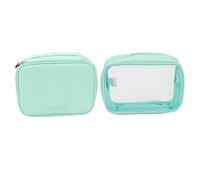 Generic Cosmetic Bag, Soft Leather Makeup Box 2 in 1 in 1 Mint Green Cock with Mango to Travel for The Physical State