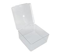 Generic Cosmetic Organizer with Hinged Lid Sturdy and Space Saving Perfect for Makeup and Skincare in Bedroom or Bathroom (Transparent)