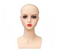 Generic Cosplay Head Mannequin Display Form With Shoulders PVC Finish For Clean Look And Easy Product Viewing suitable for salon counters studio setups photo shoots retail shelves