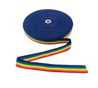 Generic Cotton Blend Binding Apron Herringbone Twill Webbing Tape Sew Strap All Widths (Rainbow, 5 meter)