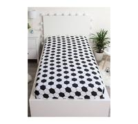 Generic Cotton Football Fitted Sheet in Black | Size: Single Generic Black Single