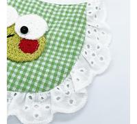 Generic Cotton Pet Bandana, Cute Cartoon Animal Pattern Dog Bibs for Bichon Teddy Pomeranian, Crafted with Fine Workmanship, Convenient to Wear and Lightweight, for Small Pets (Little Frog)