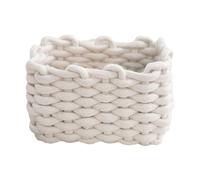 Generic Cotton Rope Basket Small, Desktop Storage Basket, Rectangular, Natural