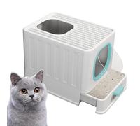 Generic Covered Litter Box, Litter Box with Lid | Transparent Closed Litter Box with Lid, Front Entry and Outlet - Drawer Type, Anti-Splash & Anti-Odor Pet Supplies