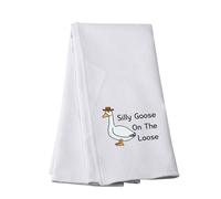 Generic Cowboy Goose Kitchen Towel Silly Goose On The Loose (Silly Goose towel) - Waffle 80/20 Polyester & Polyamide Blend - 40.5cm x 61cm - Silly Goose Towel - Gift