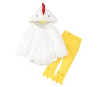 Generic Cozy Animal Costume for Toddlers as Cute Chicken Costume Soft Jumpsuit Romper, White, 2-3 Jahre