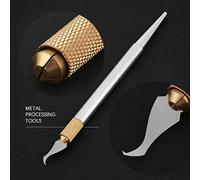 Generic CPU Demolition Repair Thin Air Vane/Wing Mobile Maintenance Tool Kit for Chip Remove BGA, BGA Remove Tool, CPU Remover, Chip Remover - Alloy Steel, Gold + Silver, 28pcs for Professional