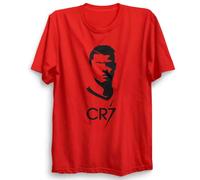 Generic CR#7 T Shirt Ronaldo Face Shirt Legend Kids Ronaldo Boys Tshirt Birthday Top (UK, Age, 12 Years, 13 Years, Regular, RED)