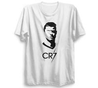 Generic CR#7 T Shirt Ronaldo Face Shirt Legend Kids Ronaldo Boys Tshirt Birthday Top (UK, Age, 7 Years, 8 Years, Regular, White)