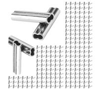 Generic Crack Proof Copper Crimping Loop Sleeves Tube Connector Premium Copper Construction for Mono Wire Leader Fishing Rig 200pcs