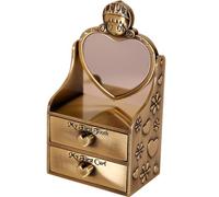 Generic Creative Metal Baby Keepsake Box for Lost Teeth Storage and Recording Baby's Growth, Vintage Style Golden Keepsake Container for First Tooth and Curl Storage