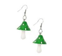 Generic Creative Mushroom Shaped Earrings for Women Chic Simulated Green Danglers Lightweight Smooth Finish Unique Fashion Jewelry Gift for Girlfriend Wife and Mom