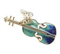 Generic Creative Violin Pin Brooch for Women, Alloy Metal Clothes Decoration with Firm Fixation, for Backpacks and Scarves, Unique Vintage Style Accessory