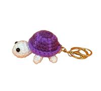 Generic Crochet Purple Turtle Keychain,Knitted,Hand Woven,Simulated with Pure Hand Crocheted,Suitable for Home and Office Desktop