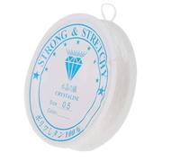 Generic Crystal Elastic String for DIY Jewelry Making, Durable and Stretchy Beading Thread for Bracelets, 1 Roll of Transparent Thread (0.5MM (about 18 meters))