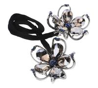 Generic Crystal Flower Bun Maker Hair Curler Alloy Twist Hair Accessory with Rhinestones for Stylish Elegant Updos Chic Chignons