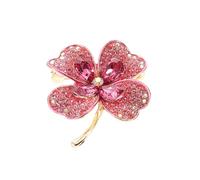 Generic Crystal Shamrock Brooch Pin Rhinestone Lapel Pin Good Luck Charm Irish Lucky Brooch For Women Dress Jacket Hat Wedding Party And Holiday Jewelry