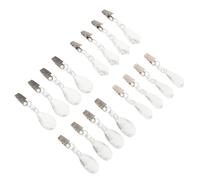 Generic Crystal Table Cover Weights Teardrop Prism Pendant with Metal Clips 16pcs Windproof Secure Hold Tablecloth Hangers and Outdoor Picnic , Wedding and Parties Decoration