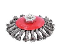 Generic Cup Brush, Wire Brush For Angle Grinder Twist Wire Wheel Knotted Grinder Cup Grinding Paint Removal Tool M10x1.5 Nut 4in